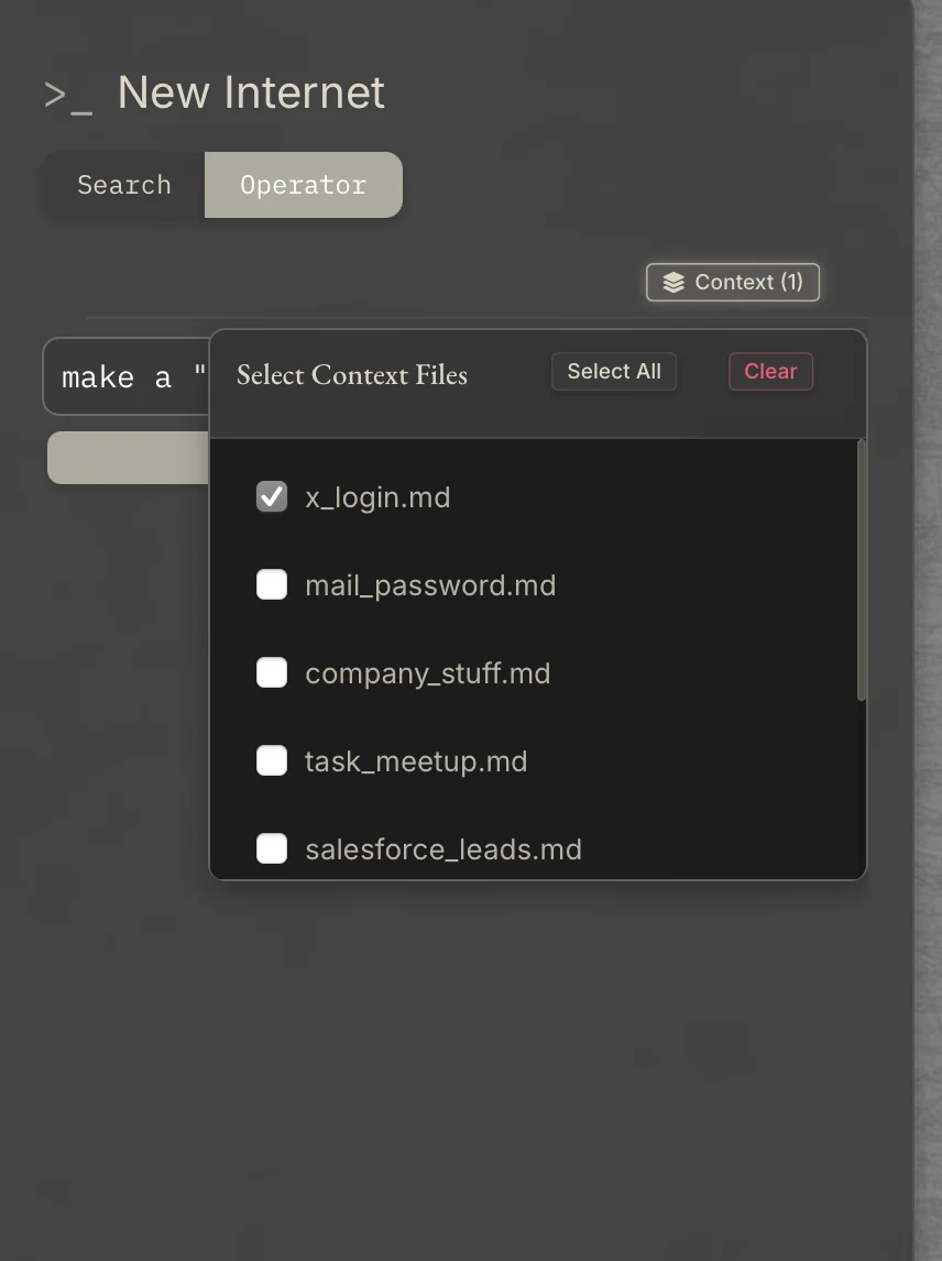 Browser operator screenshot 1