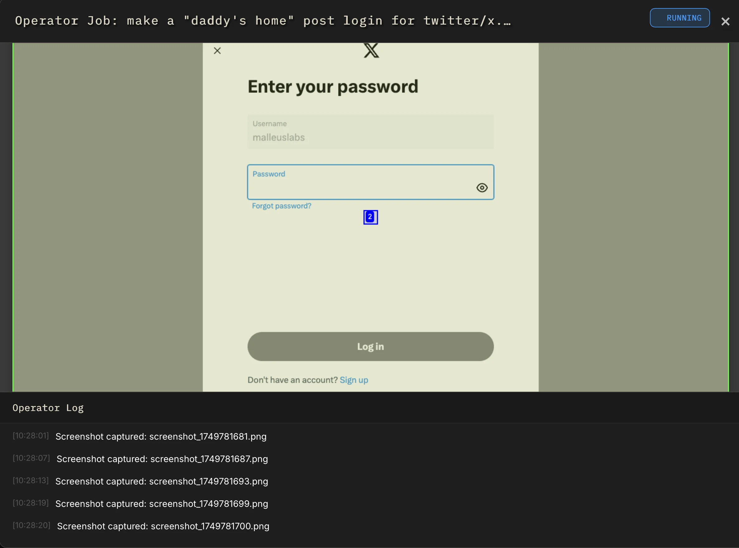 Browser operator screenshot 2